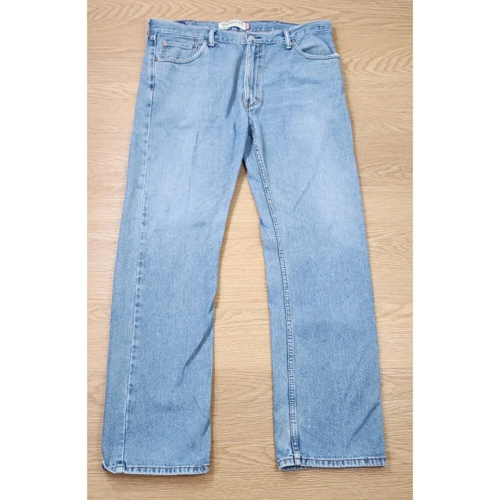 Vintage Levi's 505 Straight Fit 38x32 Jeans Heavy Denim Cowboy Work Rivets